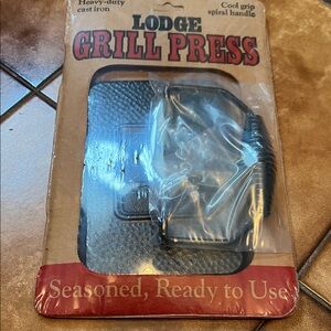 Lodge Black Cast Iron Grill Press